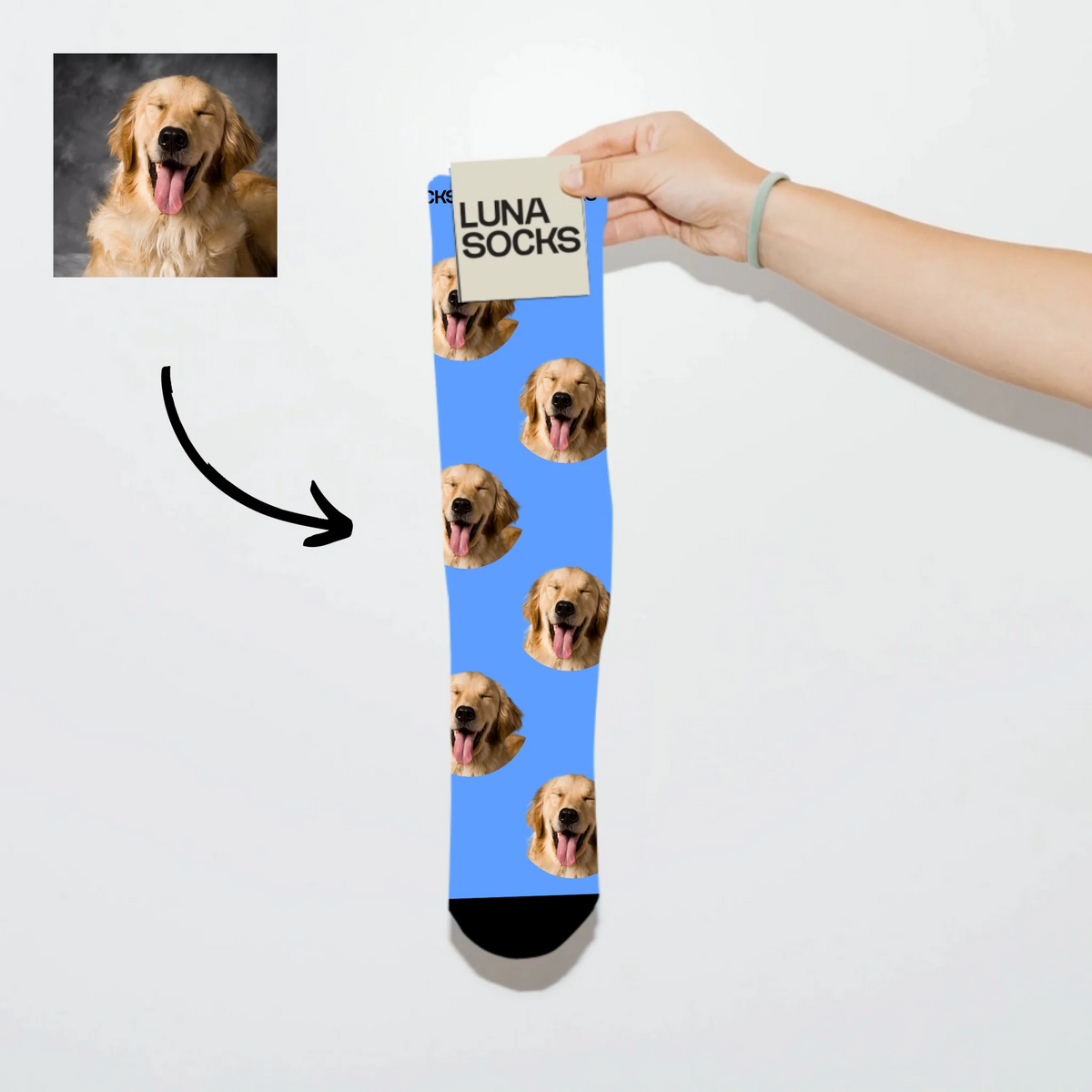 Personalisierte Socken mit deinem Haustier